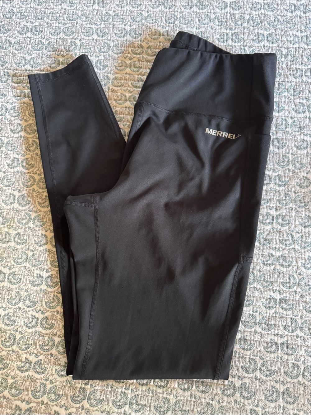 Merrell Black Performance Leggings with Logo